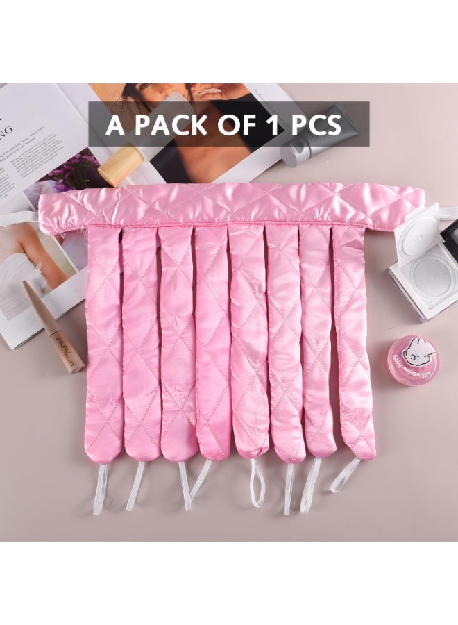 Octopus Heatless Curling Rod Headband - New Curlers Curls Without Heat, Octopus Design Soft No Heat Hair Curlers,  Soft Sleeping Overnight Silk Ribbon Hair Rollers for for Long Medium Hair, Pink - Image 3